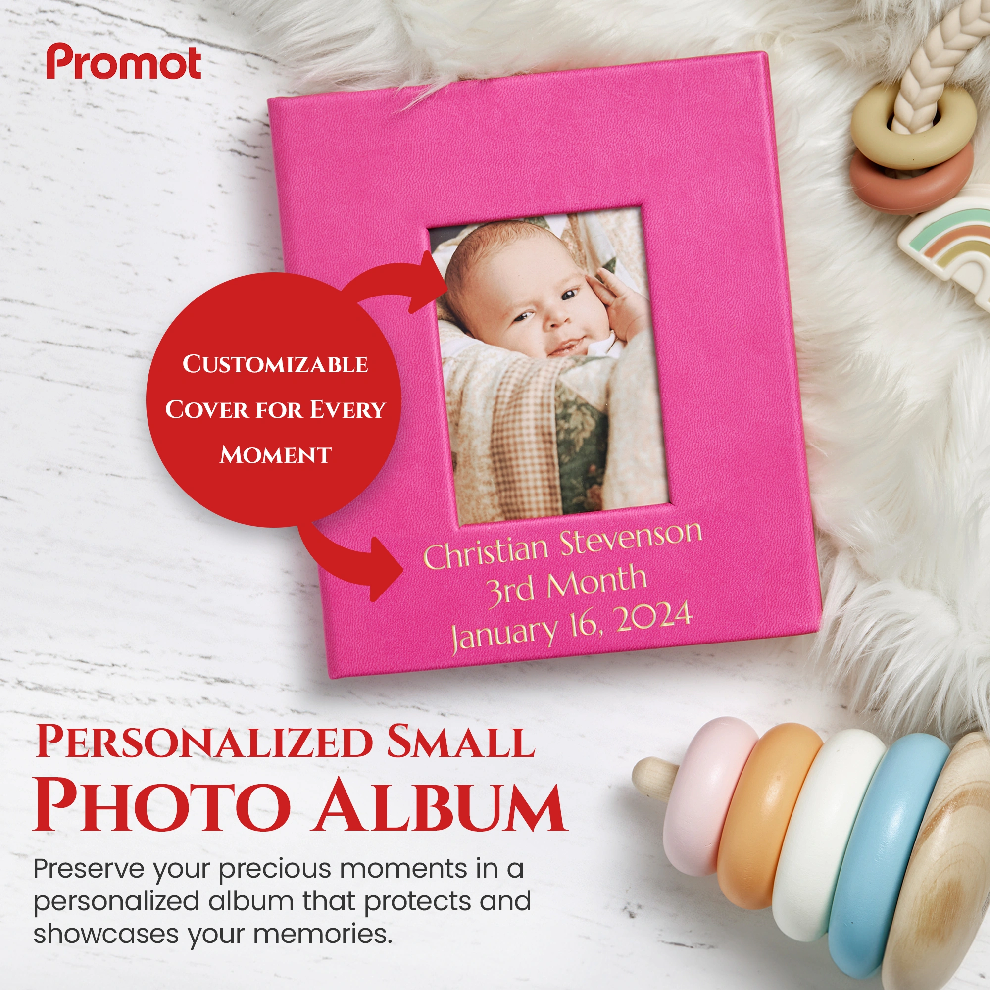 Custom 4x6 Photo Album - Pink hover